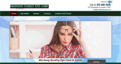 Desktop Screenshot of brandonfamilyeyecare.com