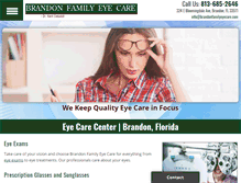 Tablet Screenshot of brandonfamilyeyecare.com